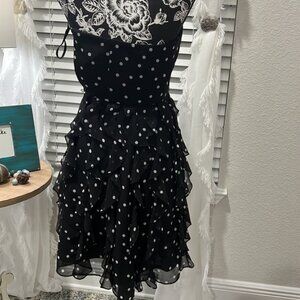 WhiteHouse Black Market strapless polkadot dress